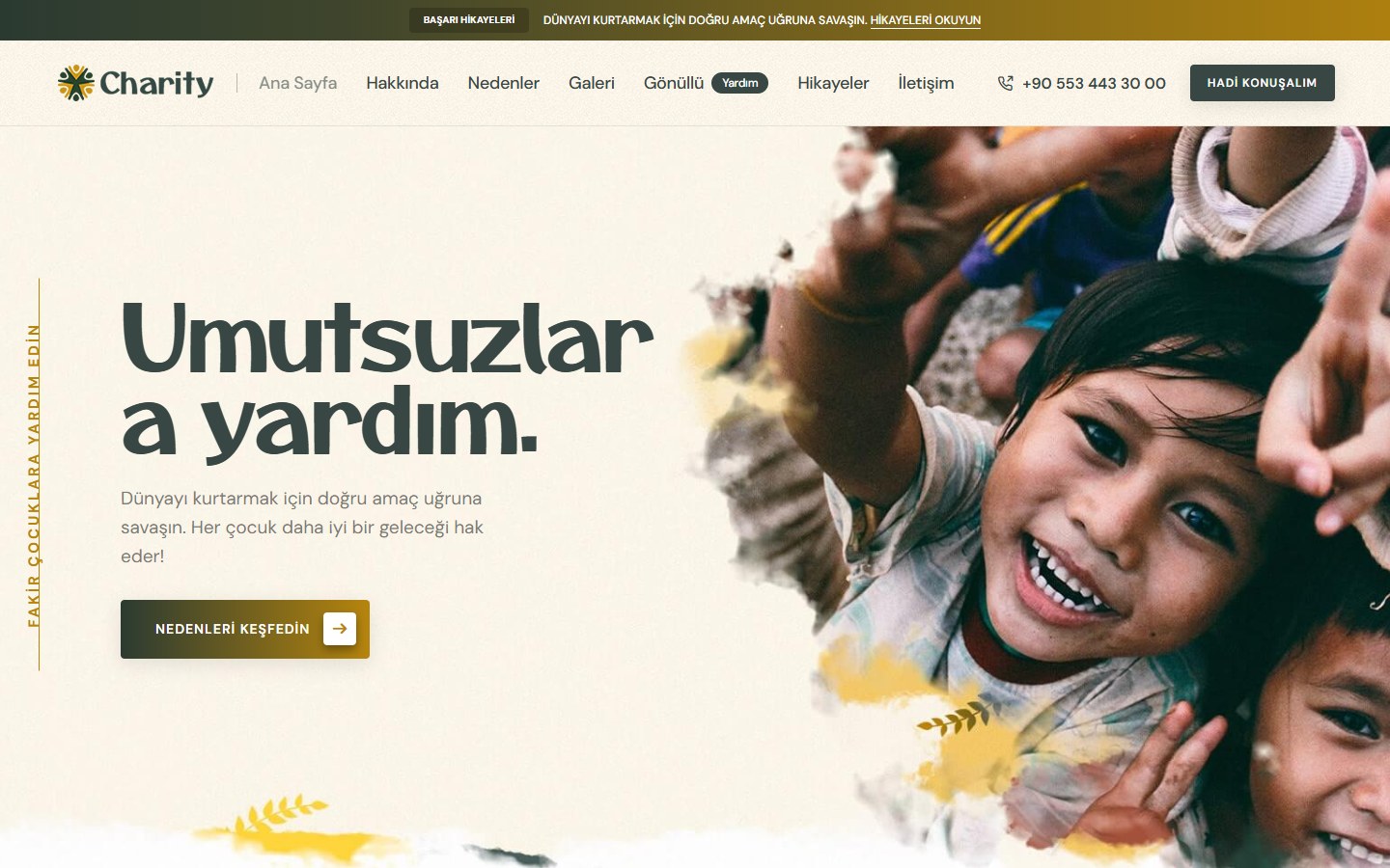 Yardım Kuruluşu tema önizlemesi