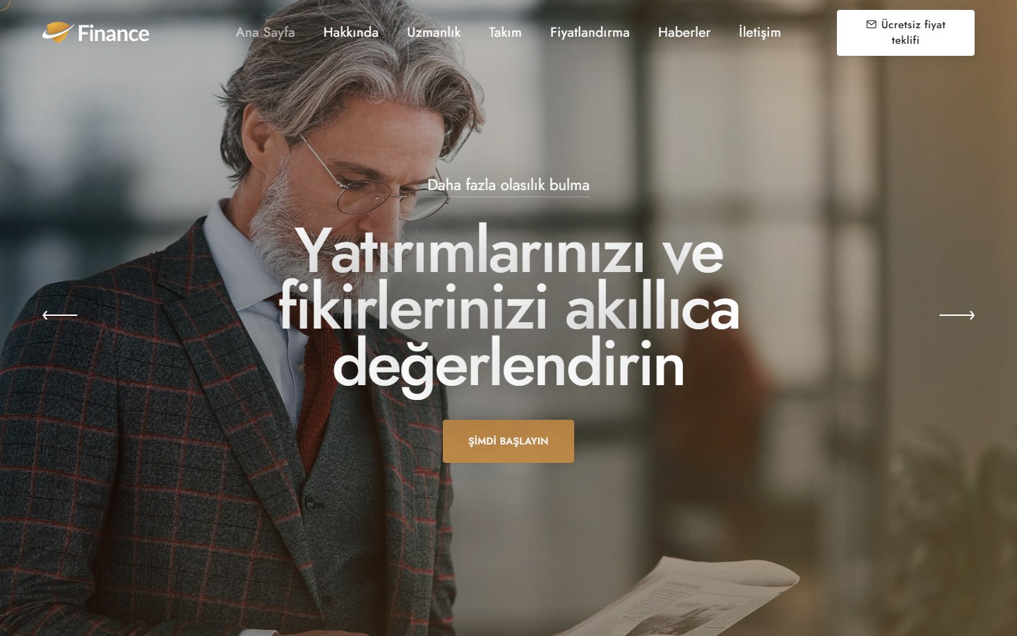 Finans tema önizlemesi