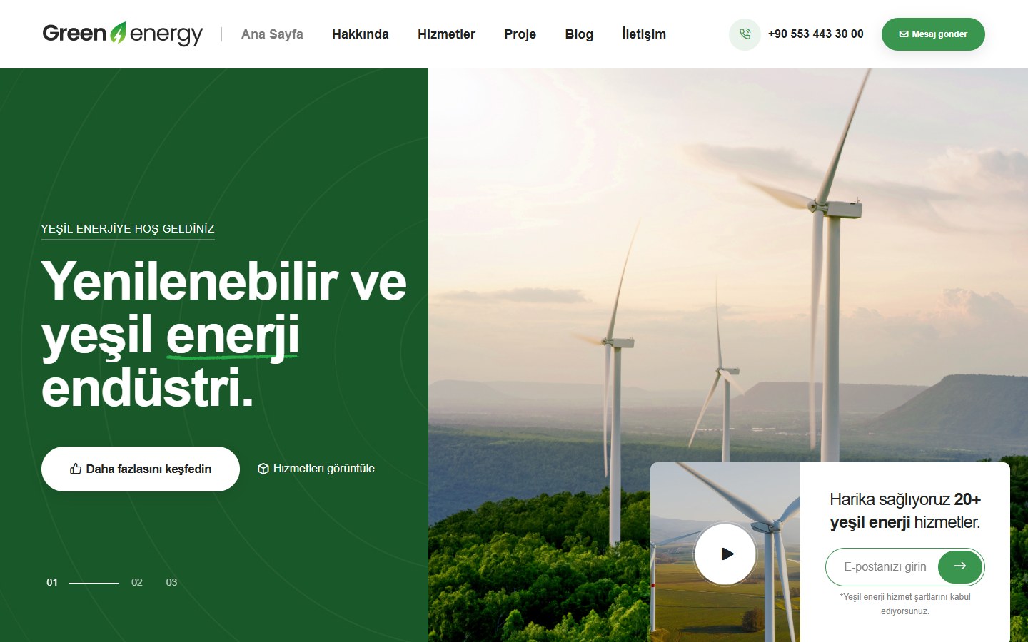 Yeşil Enerji tema önizlemesi