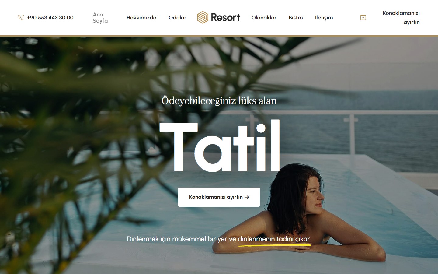 Otel ve Tatil Köyü tema önizlemesi