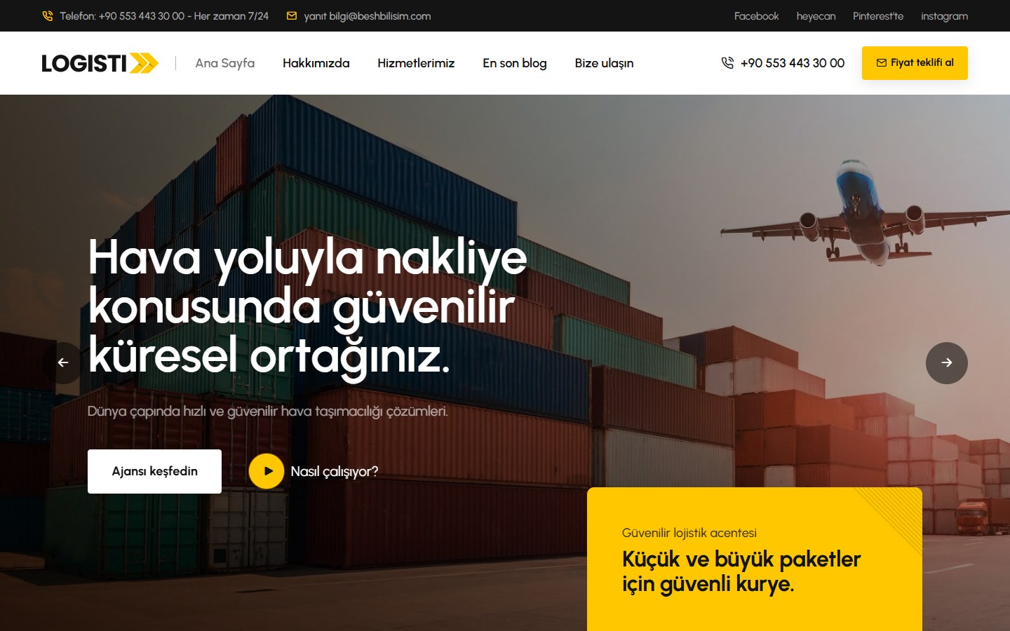 Lojistik tema önizlemesi
