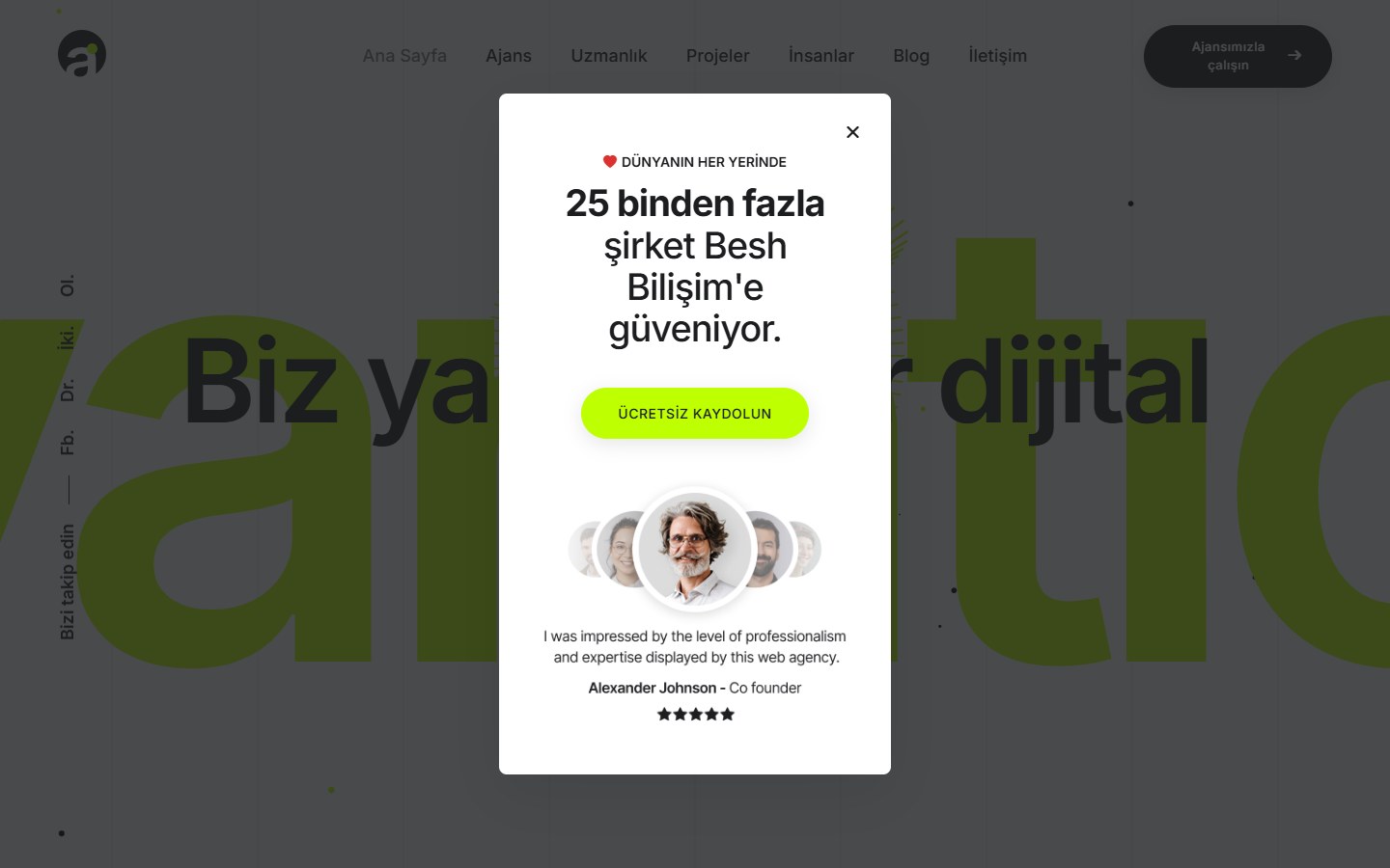 Web Ajansı tema önizlemesi